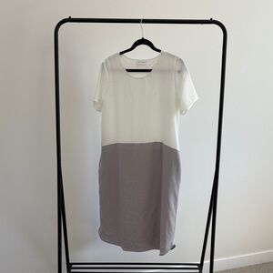 Ces Femme Elegant White and Gray Top